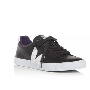 VEJA Esplar Low-Top Sneakers - Black Leather 7-7.5